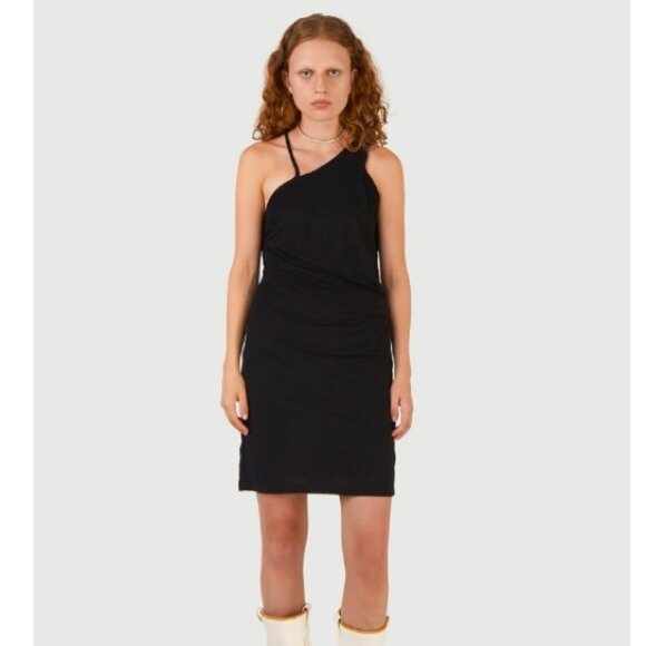 NWT Helmut Lang Scala Mini Dress in Black - Picture 1 of 14